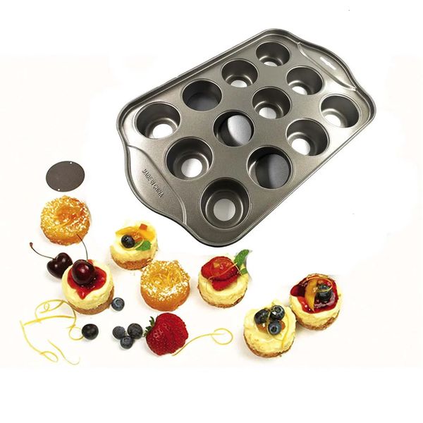 Backformen Kuchen-Muffin-Pfanne, Mini-Käsekuchenform, 12 Mulden, Cupcake-Backblech, Springform, Kuchenform, Metall-Ofenblech, Bäckerei-Werkzeuge, 231018