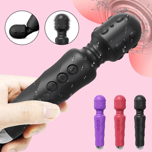 Vibradores poderosos AV Magic Wand para mulheres Gspot Clitóris Estimulador Dildo Feminino Sex Toys Shop Casal Adultos Masturbador Massageador 231018