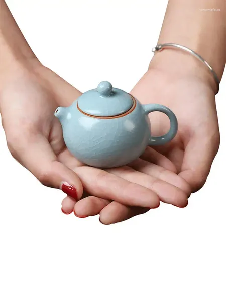 Tea Pets Mini Teiera Pentola per dita Figurina in ceramica di piccola capacità Accessori Gongfu Decorazione per la casa Zen