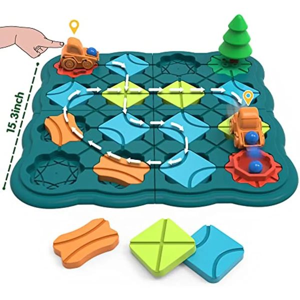 Puppenhauszubehör Straßenlabyrinth Montessori Denken Logikspielzeug Montagespiel Herausforderung Lösung Argumentation Erstellen Puzzle Brettspiel Geschenk für Kinder 231019