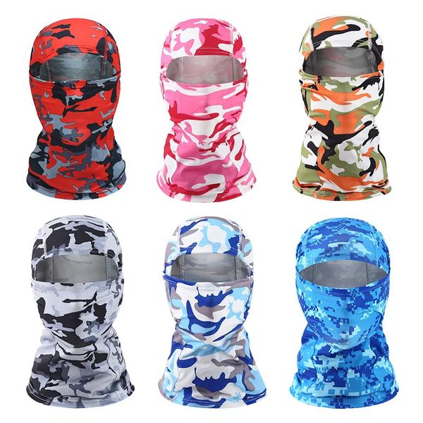 Bisiklet Kapakları Maskeler Kayak Bisikleti Bisiklet Ordu Av Kaputu Eşarp Çok Kamarlı Askeri Airsoft Cap Men'in Taktik Kamuflaj Balaclava Tam Yüz Maskesi 231019