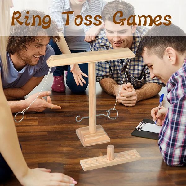 Outros brinquedos Ring Toss Games para crianças e adultos Home Party Drinking Games Fast-paced Handheld Wooden Board Games S Ladder Bundle Outdoor Bars 231019