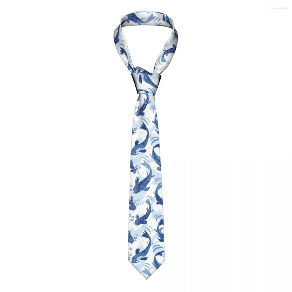 Галстуки-бабочки Koi Fish Dance мужские галстуки тонкие полиэстеровые 8 см классический синий делфтский галстук для костюмов свадебные аксессуары офисные