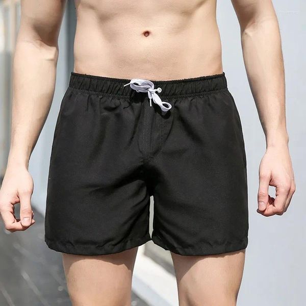 Shorts masculinos para homens verão roupa de banho beachwear sexy calções de banho cintura média respirável roupa de praia