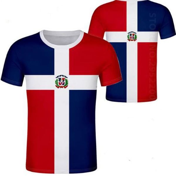 DOMINICA maglietta logo nome personalizzato numero dma t-shirt nazione bandiera spagnola Repubblica Dominicana stampa po abbigliamento2047