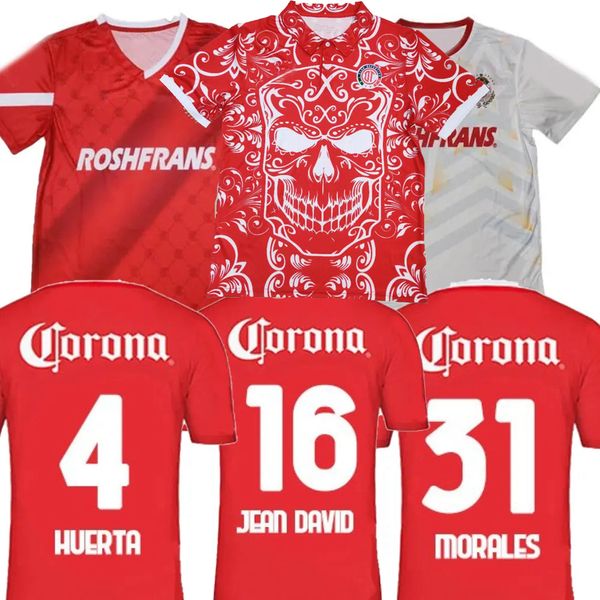 Liga MX 2023 2024 Deportivo Futbol Forması Toluca J.angulo Huerta Pedro Raul Orrantia Edgar Lopez M.araujo Baeza Venegas Evde 23 24 Futbol Erkek ve Çocuk Gömlek