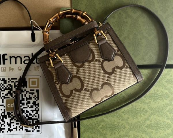 5A Косметички G655661 20 см Diana Jumbo Мини-сумка-тоут Скидка Дизайнерские кошельки для женщин с коробкой Fendave