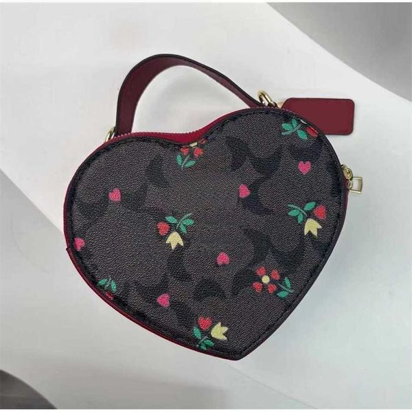 Vogue Fırsatlar Ön Cach Kalp şekilli tasarımcı çanta zinciri omuz çantası fermuar crossbody kalp -kare cüzdan için kadın tote debriyaj kayışı çantası 230201