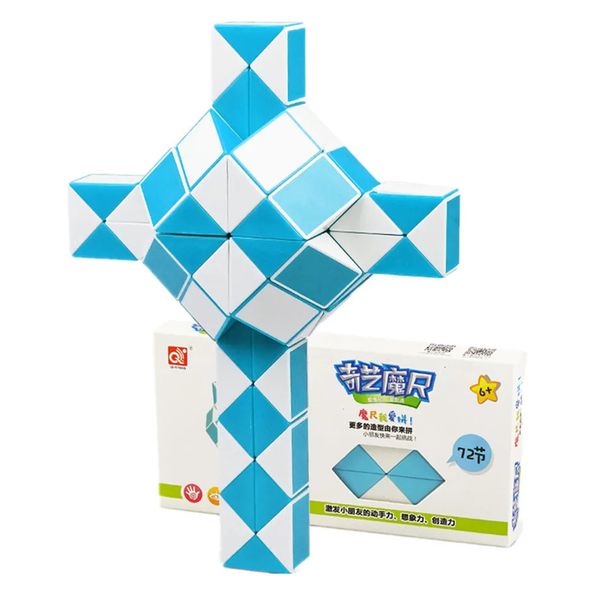 Волшебные кубики QIYI 72 сегмента Волшебное правило Куб-змея Разнообразие Diy Эластичный измененный поворот Трансформируемая детская игрушка-головоломка для детей 231019
