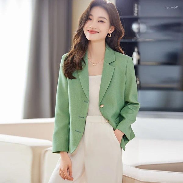 Ternos femininos outono inverno formal blazers femininos para mulheres trabalho de negócios usar estilos uniformes profissionais outwear topos roupas casaco