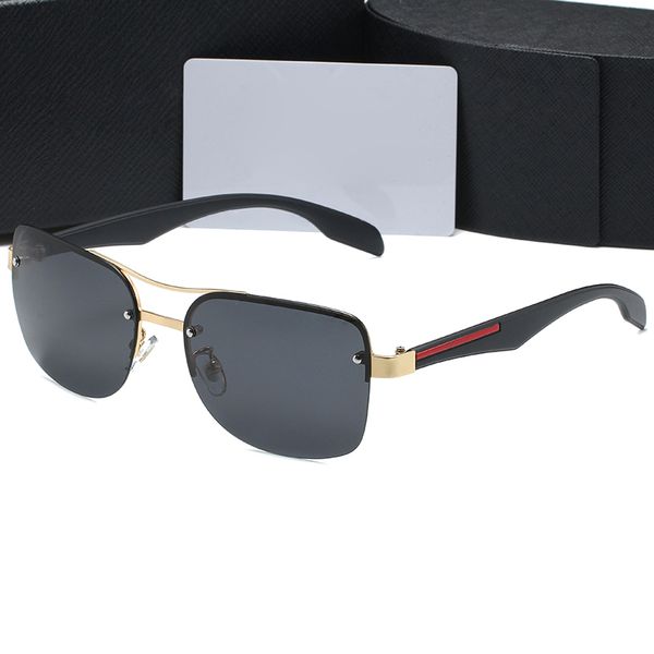 6H00 Polarisierte Designer-Sonnenbrille für Herren, Goggle, Herren-Sonnenbrille, Damen, Metallbrille, schwarze dunkle Gläser, Sonnenbrille, Retro-Sonnenbrille für Herren, modische Polarisationsbrille