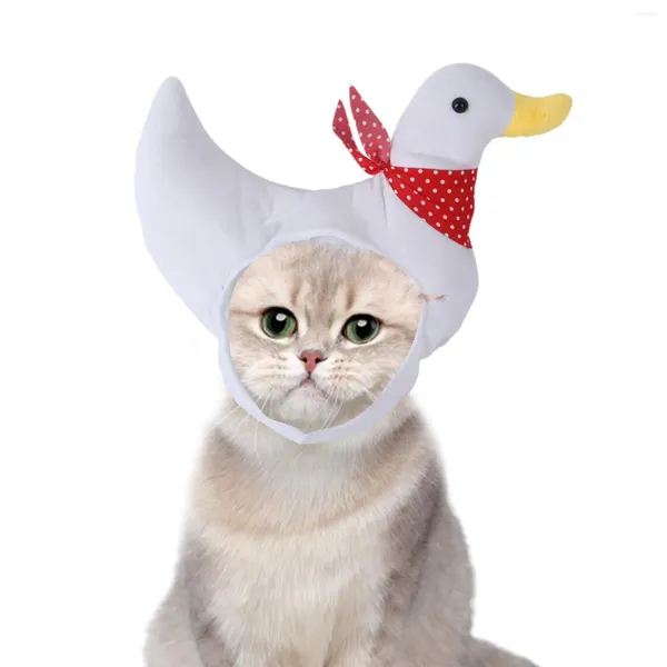 Cão vestuário pato forma animal de estimação chapéu bonito decoração bandana cosplay engraçado para filhote de cachorro gato pequeno festival festa de férias