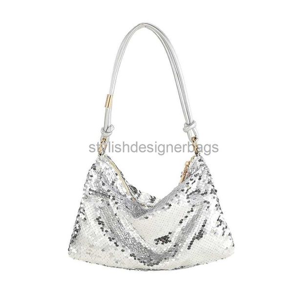 Borse a tracolla Borsa morbida con paillettes Borsa a mezzaluna da donna Borse da sposa da sposa Borsa per il regalo di Capodanno Borse con manico superioreborse elegantidesigner