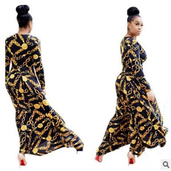 Новый модный дизайн, традиционная африканская одежда с принтом Дашики, африканские платья с красивым вырезом для женщин K8155231h