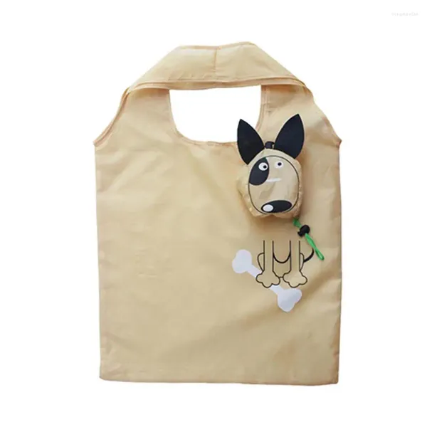 Borse portaoggetti Borsa tote pieghevole Shopping salvaspazio Stampa di cuccioli di animali Acquisto portatile Borsa ecologica per balle