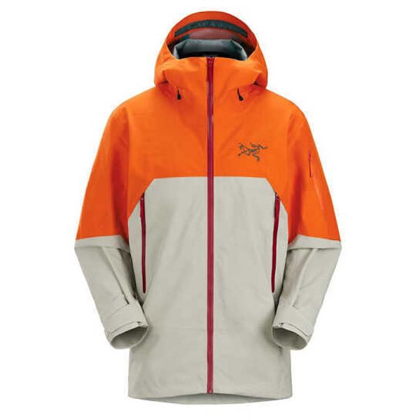 Jaqueta Arcterys Hardshell Zeta Sl Roupas esportivas ao ar livre masculinas Coleção Rush Macacão à prova de vento à prova de chuva com capuz esqui laranja/cinza Phenom/habitat xxl