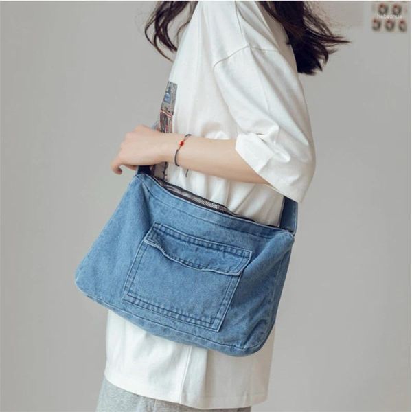 Sacos de noite Denim Ombro Lona Pequenos Bolsos Bolsa Feminina Pacotes Grande Capacidade Lazer ou Viagem para Mulheres Livro