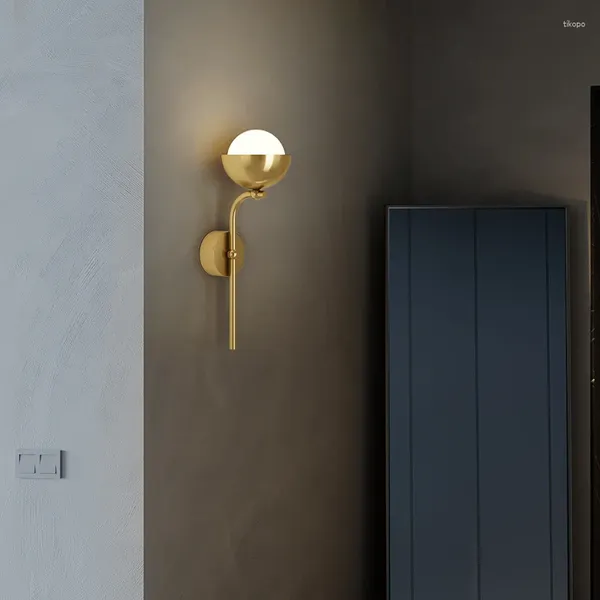 Lampada da parete Moderna con semi di loto Decorazione per interni Portico Luce Oro Nero Corridoio Ambiente Salotto Sfondo Camera da letto Luci per scale
