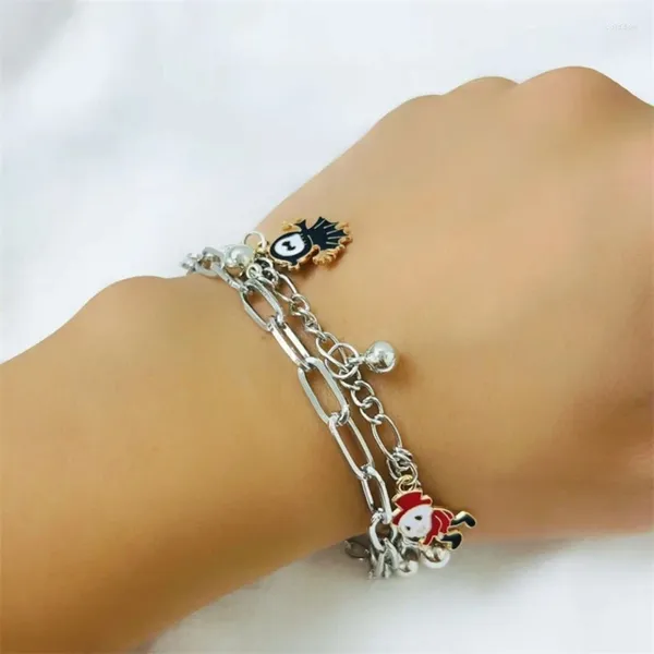 Braccialetti con ciondoli Braccialetti di Halloween e Natale Cani Cani Alci Ciondoli Catena Campana Bracciale spettrale Gioielli Regalo per donne Ragazza