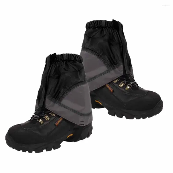 Outdoor-Hose, wasserdichte Gamaschen, leichtes Nylon, Wanderstiefel, Sand, Schlamm, Prävention (schwarz)