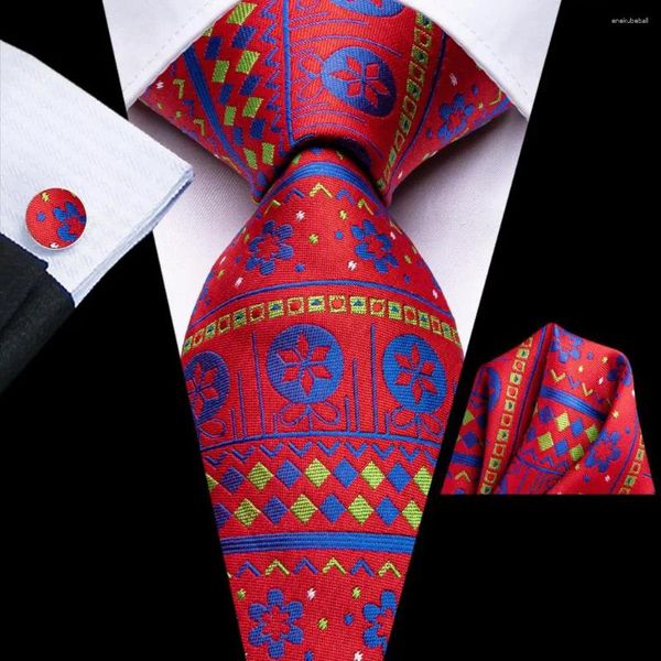 Fliegen Geschenk Weihnachten Krawatte Für Männer 2023 Rot Blau Mode Marke Hochzeit Party Krawatte Handky Manschettenknopf Großhandel Hallo-krawatte Designer