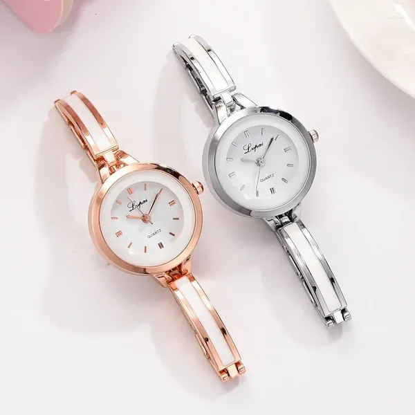 Armbanduhren Lvpai Marke Uhren Frauen Luxus Rose Gold Silber Armband Armbanduhr Damen Legierung Einfache Casual Quarzuhr