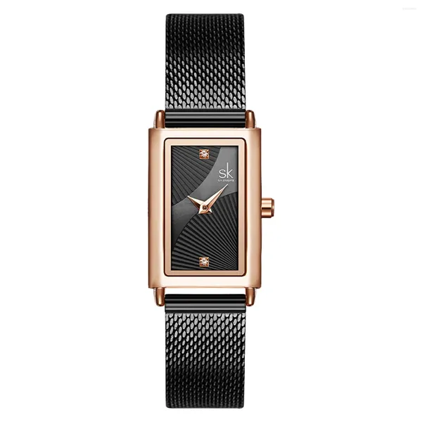 Armbanduhren Damenmode Ledergürteluhr Rose Square Minimalist Business Junior High Sense Shenzhen