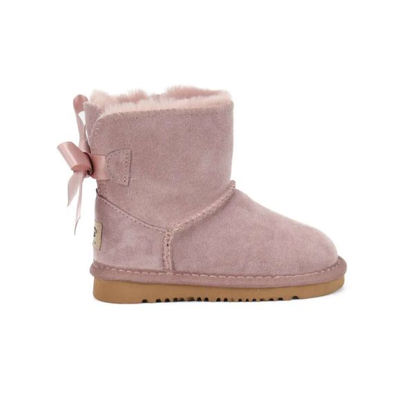 2024 Top -Qualität AUS u5991 Button Kurzes Baby Jungen Mädchen Kinder Kinder Schneestiefel Schaffell weiche Stiefel schöne Weihnachtsgeburtstag Geschenke 5991gu13