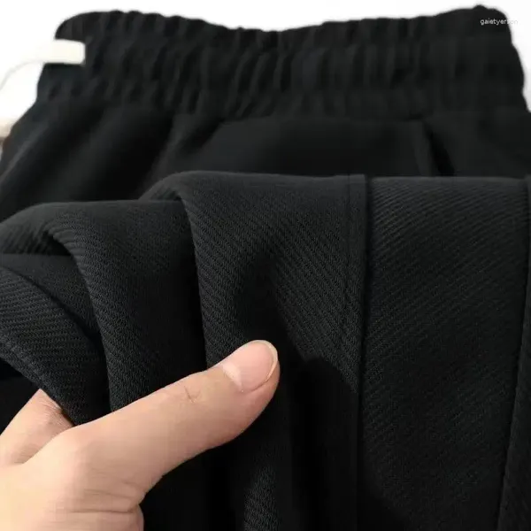 Pantaloni da uomo Primavera Autunno Taglie forti Allacciatura Sport Elastico in vita Solido Sciolto Semplicità Guardia Moda Abbigliamento casual da uomo