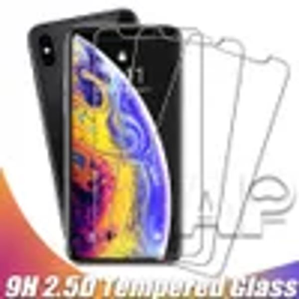 Displayschutzfolie aus gehärtetem Glas für das neue iPhone 12 11 Pro XR XS MAX X 8 Plus Samsung Galaxy S9 LG V20 ohne Paket ZZ