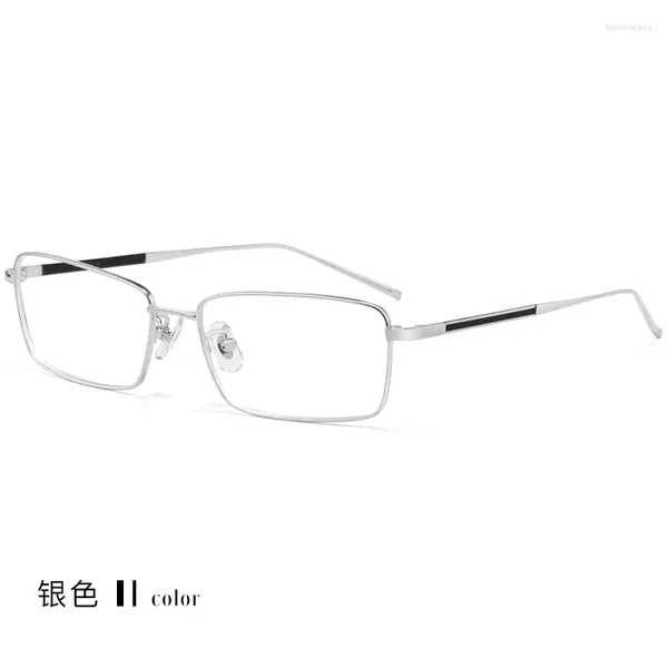 Sonnenbrillenrahmen 55mm Ultra Light Square Bequeme große Brillen Reines Titan Mode Optische Brillengestell Männer 10109A