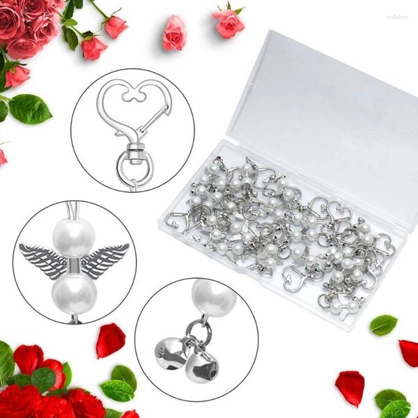 Schlüsselanhänger 22 Stück Engel Perle Schlüsselanhänger Souvenir Hochzeitsgeschenke Babypartybevorzugung für Schlüsselringe Tasche