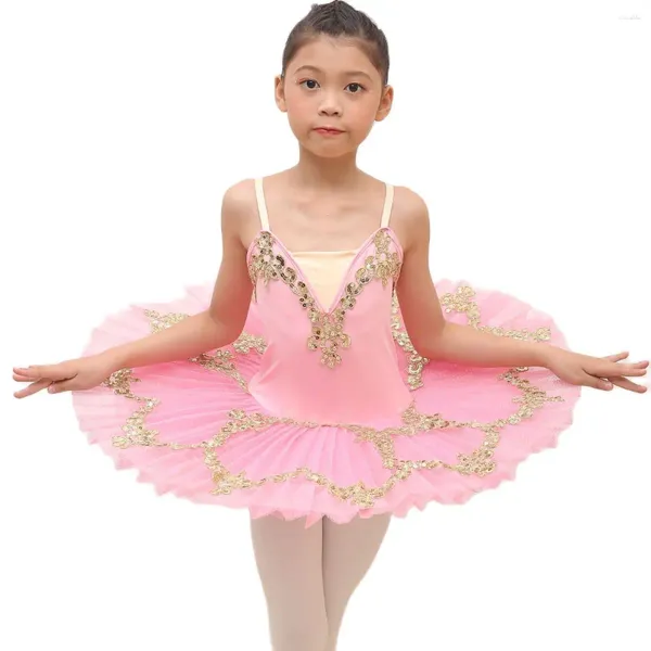 Bühnenkleidung Rosa Ballerina-Kleid Professionelle Ballett-Tutu-Röcke für Kinder Kinder Mädchen Erwachsene Schwanensee-Kostüme Frauen-Outfit