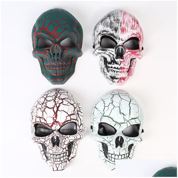 Maschere per feste Scheletro Maschera horror Halloween Crack Skl Scream Maschere mascherate Adt Fl Face Retro Party 8Styles Gga2654 Home Garden Festi Otmav