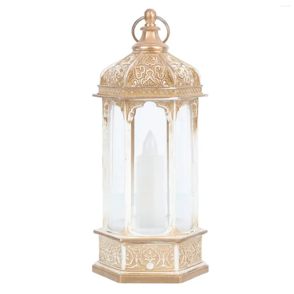 Portacandele Lanterna LED Lampada da notte Decor Luce per dormire Ornamento decorativo per interni Piccolo tavolo vintage marocchino