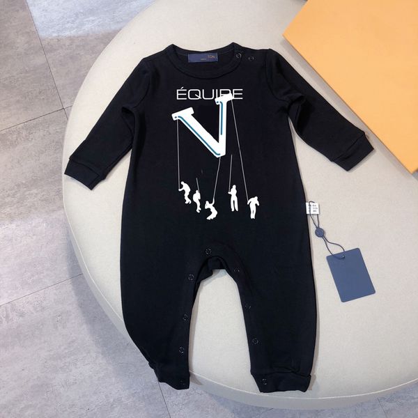 V designer de luxo macacão de bebê conjuntos recém-nascidos macacões marca meninas meninos roupas macacão macacão crianças bodysuit para bebês 13