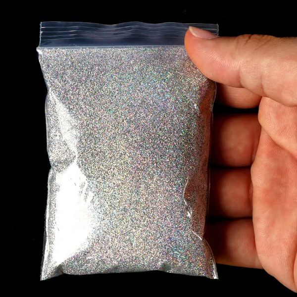 Acrylpulver, Flüssigkeiten, 50 g, holografisches Gold, Silber, glänzender Nagelglitzer, Bastelpulver für Nägel, glitzernde Pigmente, DIY-Dekoration, Laserstaub, Großverkauf, 231019