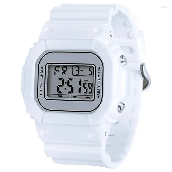 Наручные часы женские цифровые часы для девочек спортивные водонепроницаемые электронные с будильником секундомер светящийся ночник мужские