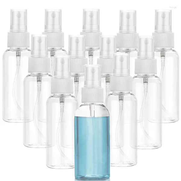 Bottiglie di stoccaggio 50 pezzi 10 ml-100 ml Nebbia fine Pompa spray trasparente Contenitore da viaggio in plastica vuoto riutilizzabile per profumi di oli essenziali