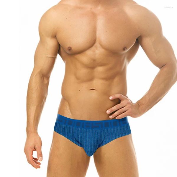 Underpants 2023 Verão Underwear Homens Briefs Confortáveis Low Rise Tecido Ribbed Sexy Juventude Respirável Shorts
