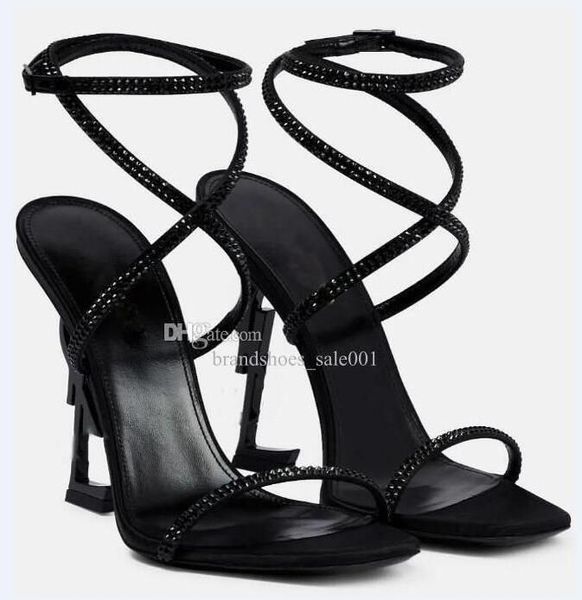 Sandalet Yüksek topuklu lüks tasarımcılar ayakkabı paris elbise klasikleri kadınlar 10cm 8cm topuklu siyah altın altın düğün dipleri kutu 3 model boyutu 35-43
