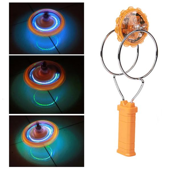 Trottola per bambini Luce colorata a LED Giroscopio magnetico Ruota Spinner a mano Giocattolo rotante magico Regalo per bambini per attività di festa per bambini 231018