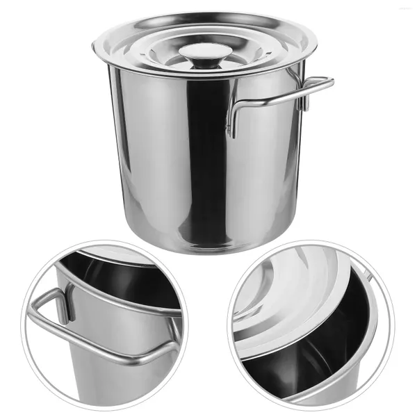 Caldeiras duplas de metal para lagostins, sopa, cozinha, grande balde de aço inoxidável para cozinha