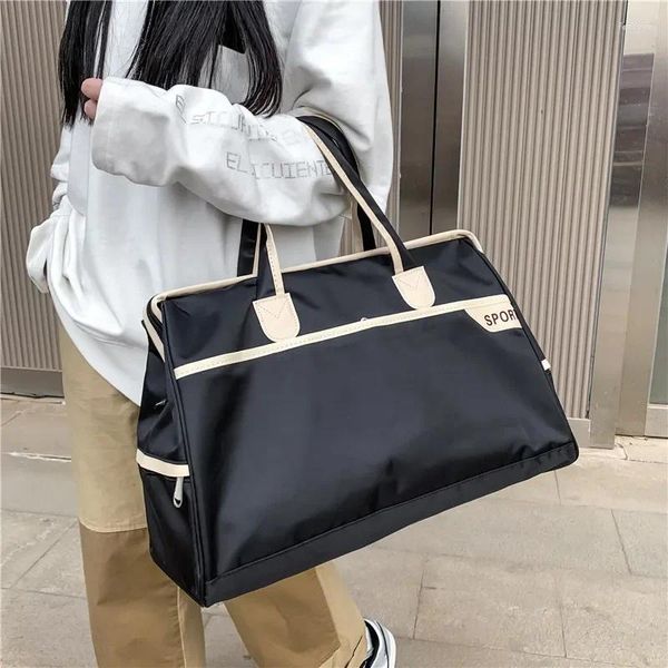 Duffel Taschen Einfache Große Kapazität Reise Geschäftsreise Tragbare Handtasche Für Männer Frauen Nylon Wasserdichte Schulter Gepäck Tasche Lagerung