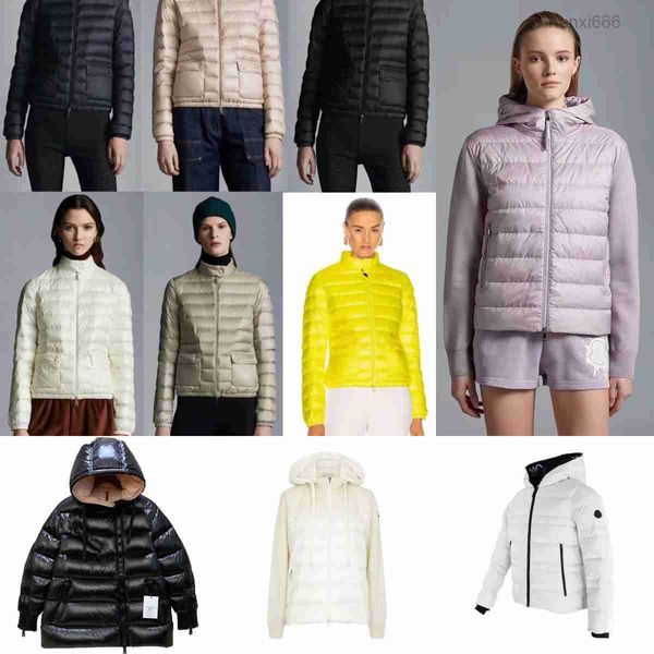 Homens Designer Mulheres Jaqueta Dupla Zíper Mulheres Leves Finas Parkas França Puffer Casacos Casaco Inverno Moda Marca Outerwear Bordado Crachá Roupas Mo