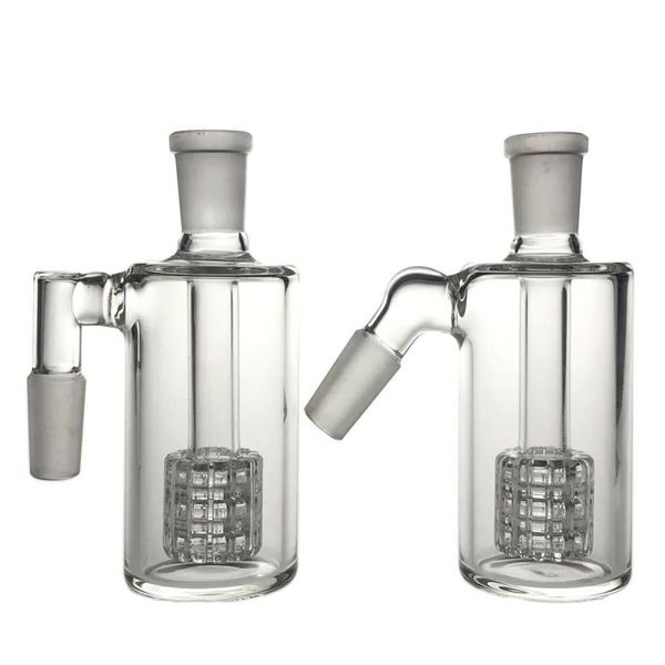 Coletor de cinzas de vidro 14mm 18mm 45 polegadas Mini Hookah Glass Bong Water Catchers Grosso Pyrex Clear Bubbler Ashcatcher 45 90 Graus Ipqlr