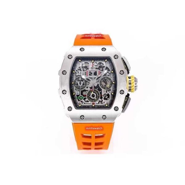 Richarsmill İsviçre İzle ZF Fabrikası Tourbillon Otomatik Hareket Kv Erkekler S RM1103 7750 Multifun Ctional Chrono Hareketi Safir Kristal Cam Mirro