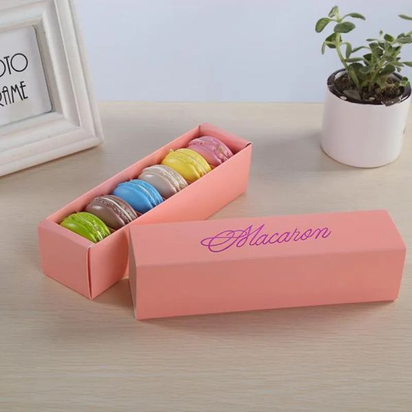 Confezione di cupcake con scatola di macaron Confezione di carta per vendita al dettaglio di muffin al cioccolato fatti in casa Consegna gratuita DHL Superiore