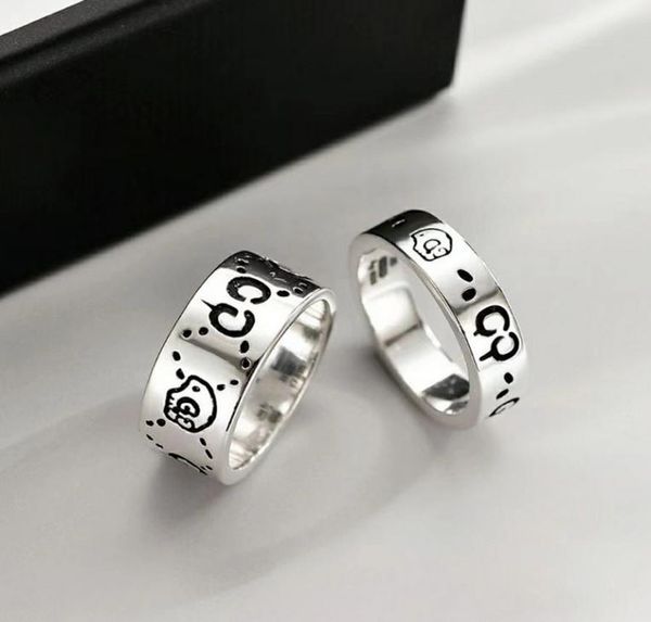 Damen Herren Geisterschädel Ring Buchstabenringe Geschenk für Liebespaar Modeschmuck Accessoires US-Größe 5112807143