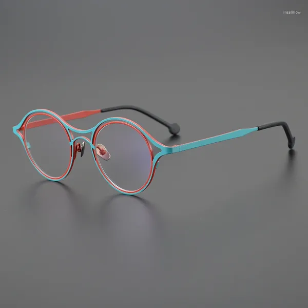 Sonnenbrille Rahmen Hohe Qualität Japanische Handgemachte Reine Titan Brillen Männer Frauen Retro Vintage Runde Brillen Herren Brillen